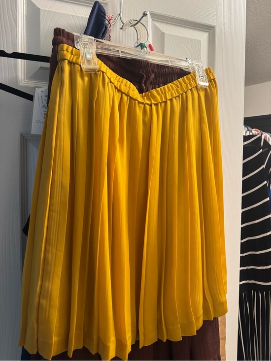 Banana Republic Dresses & Skirts - Banana Republic Mustard Yellow Pleated Midi Skirt